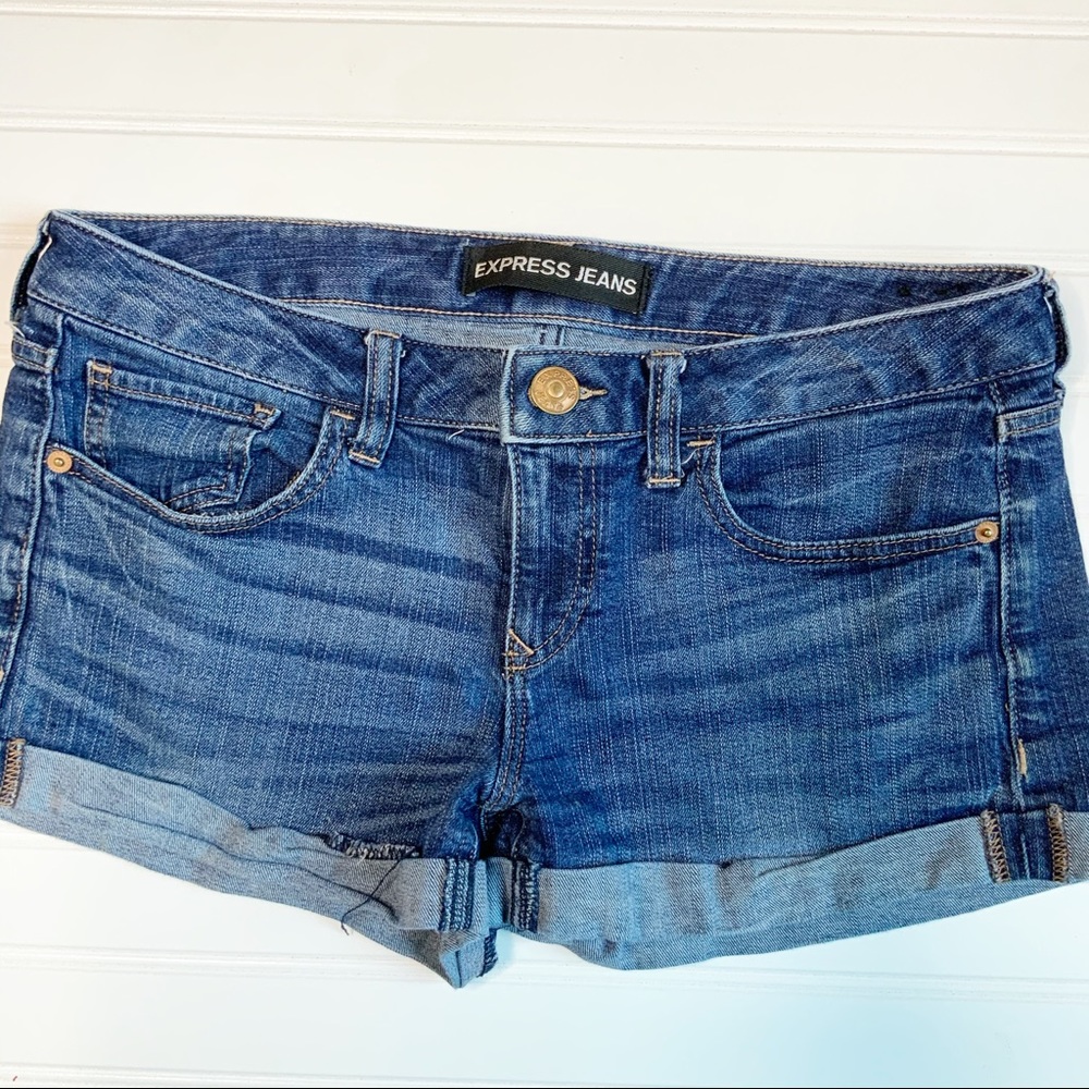 EXPRESS JEANS Roll up Blue Jean Shorts